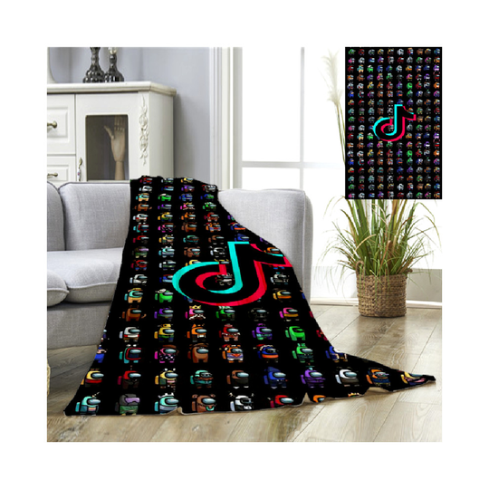 (Amoung Us, 80*120cm-31.50*47.24in) Tik Tok 3D Print Blanket Flannel Soft Comfortable Warm Bedding Sleeping Blanket