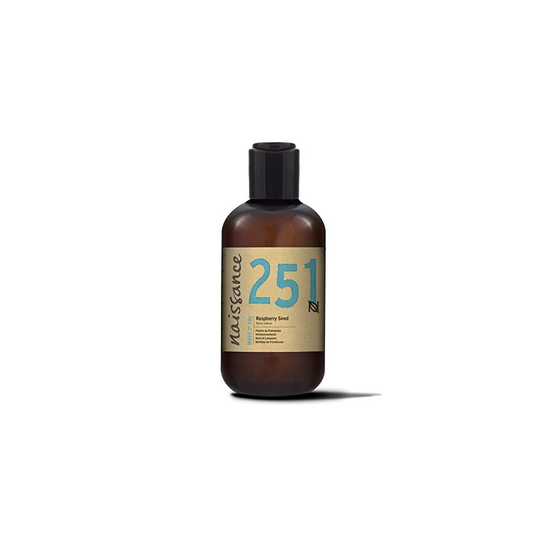 Naissance Red Raspberry Seed Oil (#251) 250ml - Pure, Natural, Cold Pressed, Unscented, Vegan, Hexane Free, No GMO - Ideal for Aromatherapy, Mass