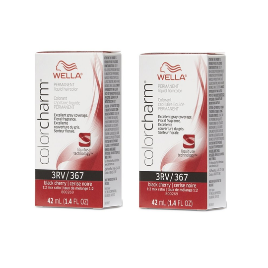 (3RV - pack of 2) 3RV Black Cherry Wella Color Charm Permanent Haircolor