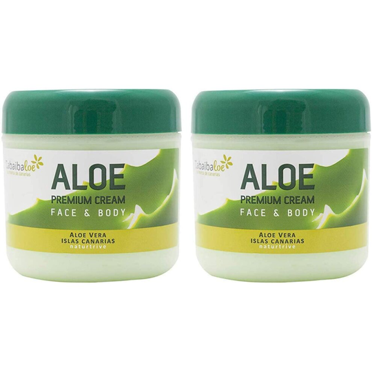 TABAIBA Body Cream Cream Tabaibaloe Premium Face and Body Cream x 2 Units ml, Aloe Vera, 600 millilitre
