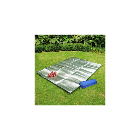 Aluminum Picnic Mat Blanket Waterproof Foldable Double-Sided Foil Sleeping Pad for Camping(200 x 150 cm)
