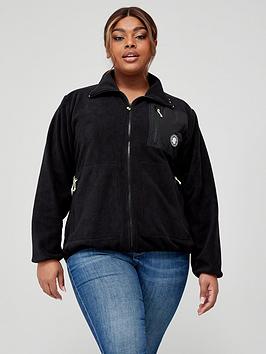 Dkny Sport Polar Fleece Jacket In Plus Size - Black