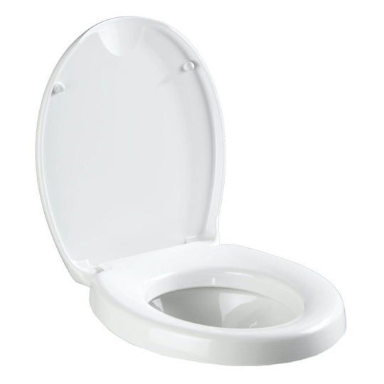 Wenko Secura Comfort Toilet Seat 5cm Elevated Ring, Easy Close, Duroplast, White