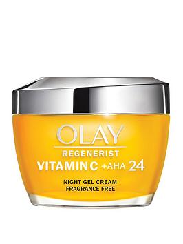 Olay Vitamin C + Aha24 Night Gel Face Cream For Bright And Even Tone, 50Ml