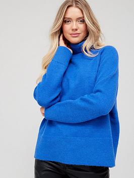 Coster Copenhagen Roll Neck Knit Jumper - Electric Blue