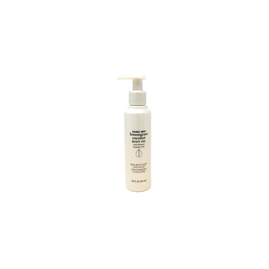 Trader Joes Lemongrass Coconut Body Oil with Almond and Jojoba Oils 48 FL OZ (143 ml)