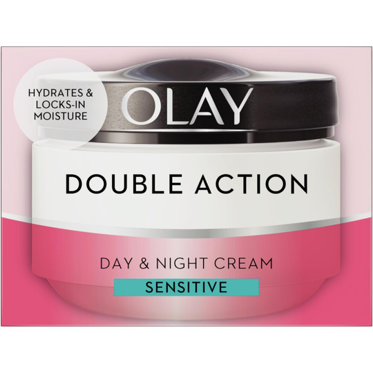 Olay Double Action Moisturiser Day Sensitive Cream And Primer Classic Care 50ml