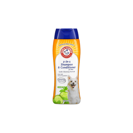 Arm & Hammer, 2-In-1 Shampoo & Conditioner, Pets, Cucumber Mint, 591ml