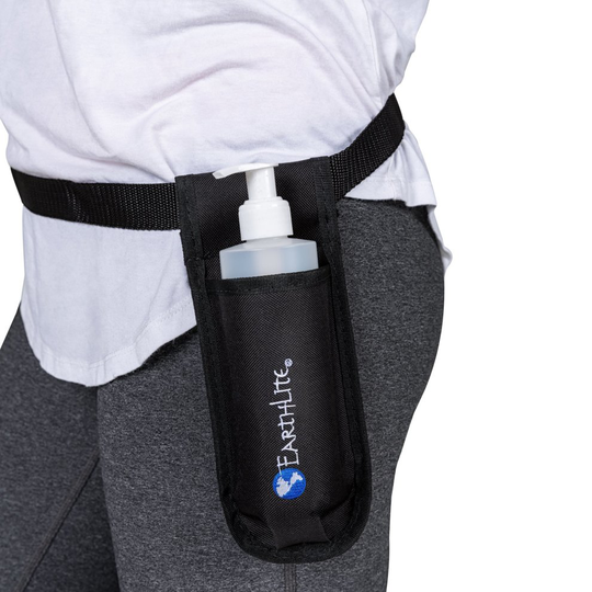 EARTHLITE Massage Bottle Holster Single Kit - Incl. Bottle & Heavy Duty, Adjustable Single Holster for Massage Oil, Massage Lotion (250ml)
