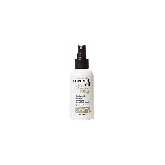 Oliology Coconut Oil 10-in-1 Multipurpose Spray, Leave In Treatment for All Hair Types, Paraben Free, 8.5 Oz
