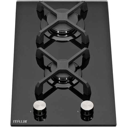 Millar GH3020KB Gas on Glass Hob 30cm 2 Burner