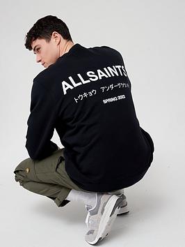 Allsaints Underground Back Print Sweatshirt - Black