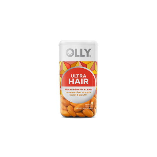 OLLY Ultra Strength Hair Softgel, Hair Growth Supplement, Biotin, Keratin, 30 Ct
