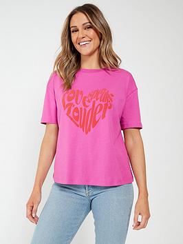 Everyday Love Speaks Louder Boxy T-Shirt - Pink, Pink, Size 14, Women