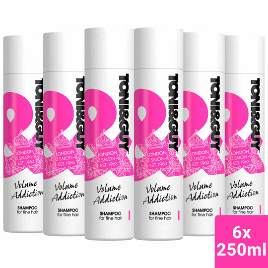 Toni & Guy Volume Addiction Shampoo 250ml - 6 Pack