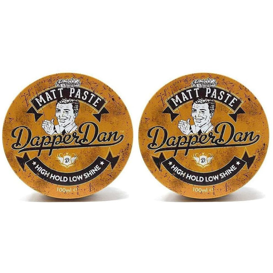 Dapper Dan Matt Styling Paste 2x100ml- Strong But Flexible Hold, Low Shine, Versatile Matt Styler, Mens Styling Products