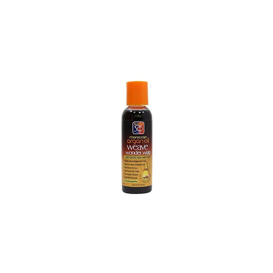 Salon Pro 30 Sec Moroccan Argan Oil Weave Wonder Wrap Moisturizes Hair & Scalp 2oz - Dark