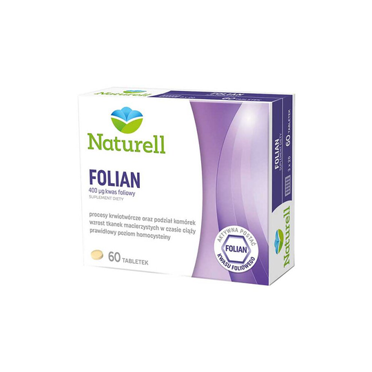 Naturell Folian, kwas foliowy 400 μg, 60 tabletek