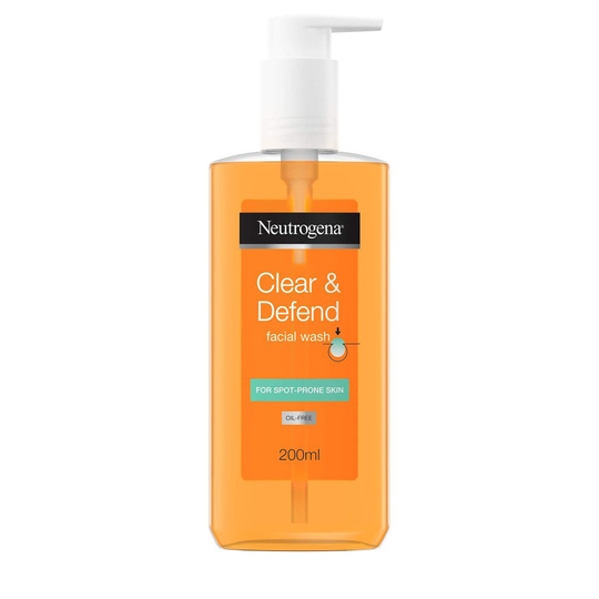 Neutrogena Clear and Defend Facial Wash, 200 ml