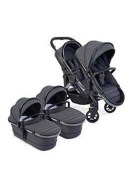 Icandy Peach 7 Twin Pushchair Set - Dark Grey Phantom