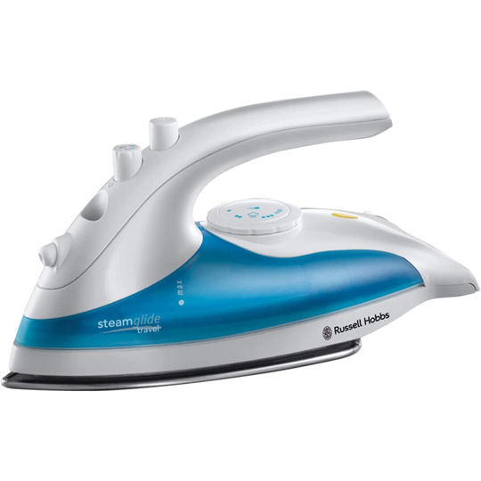 Russell Hobbs Steam Glide Travel Iron 22470, 760 W - White and Blue
