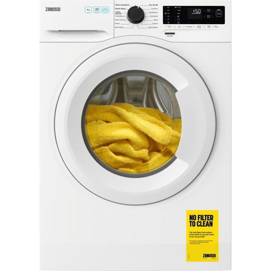 Zanussi Washing Machine - 9kg - 1400 rpm - White - C Rated - Freestanding - ZWF942E3PW