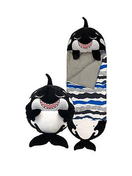 Happy Nappers Black Shark Sleeping Bag - Medium