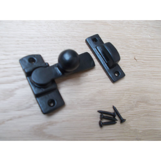 Cast iron Bathroom latch Black Antique