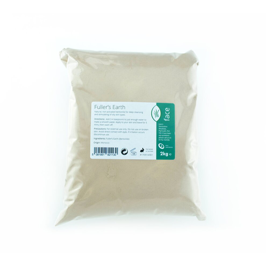 Calcium Bentonite (Fullers Earth) Very Fine Powder - 2kg - Pure and Natural