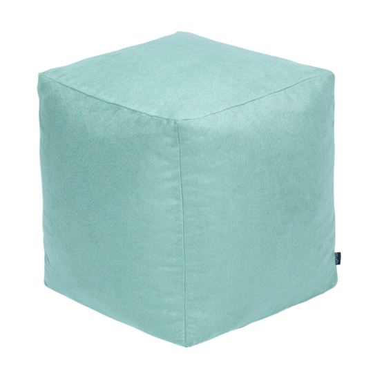 (Duck Egg) Bean Bag Cube Footstool Pouffe Seat | BeanBag Foot Rest Stool | Ready Filled Polyester | Soft Comfortable Relaxing Living Room Furniture