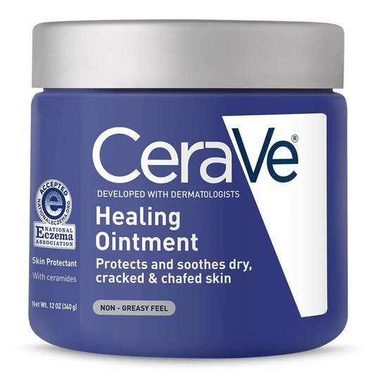 CeraVe 590101 Healing Ointment with Petrolatum Ceramides for Protecting and Soothing Cracked, 12 oz