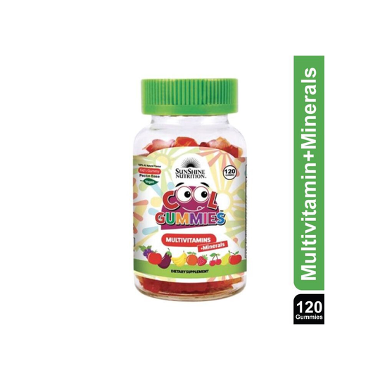 Sunshine Nutrition Cool Gummies Kids Vegan Multivitamin+Minerals 120's