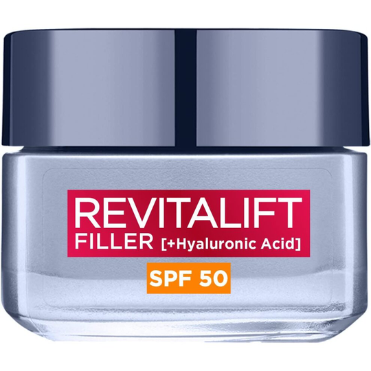 L'Oreal Paris Revitalift Filler + Hyaluronic Acid Anti Ageing Anti-Wrinkle Spf 50 Replumping Day Cream 50ml