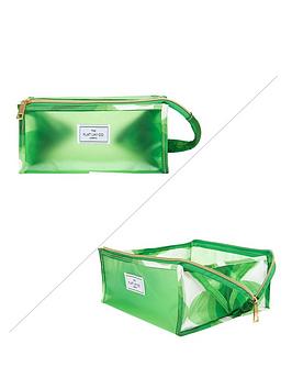 The Flat Lay Co. Groovy Vibey Green Frosted Makeup Box Bag