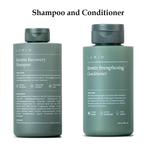 Lumin Keratin Recovery Shampoo and Fortifying Conditioner Men 100ml