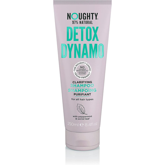 Noughty 97% Natural, Detox Dynamo Clarifying Shampoo, Sulphate Free Vegan Haircare, Refreshing Residue Removing Hair Cleanser