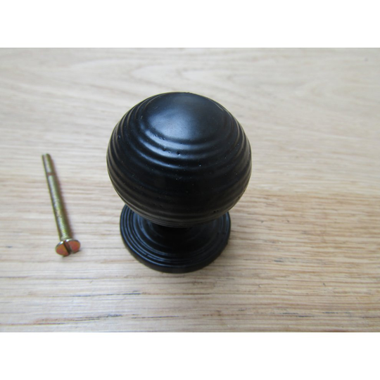 Cast iron beehive cabinet knob black antique