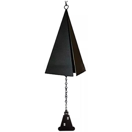 (Lookout) Holiday Wind Bells Creative Wrought Iron Triangle Wind Chimes Pendant Garden Bell Decoration Outdoor Wind Chimes Memorial/Sympathy Wind Chim
