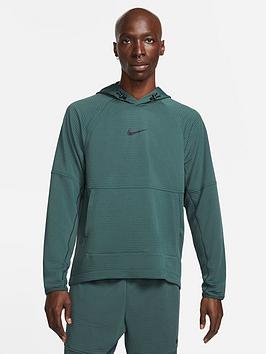 Nike Train Pro Swoosh Pullover Hoodie - Dark Green, Dark Green, Size S, Men