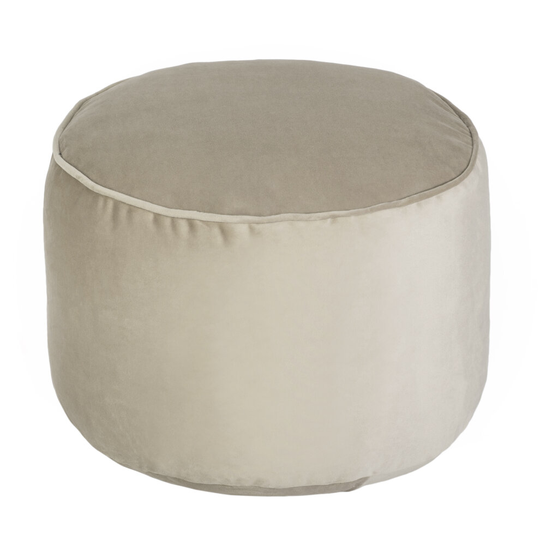 (Steel) Bean Bag Foot Rest Stool Pouffe Seat | Ready Filled Velvet BeanBag Lounger Footstool | Comfortable Relaxing Living Room Furniture