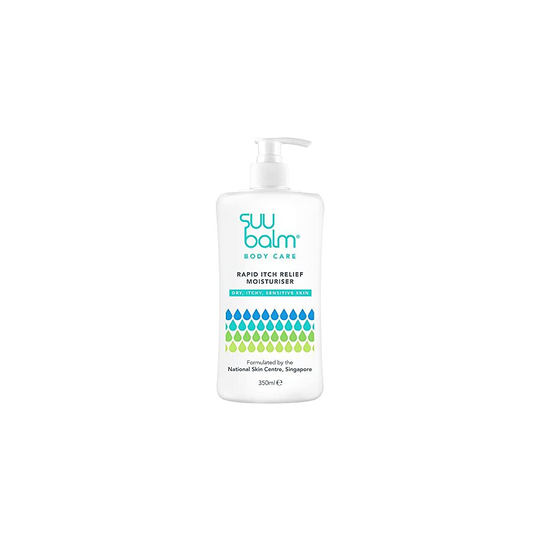 Suu Balm - Itch Relief Cream, Menthol & Ceramide Body Moisturiser - Eczema, Psoriasis, Dry, Sensitive Skin Treatment (350ml)