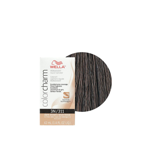 (3N Dark Brown ) Wella Color Charm Permanent Liquid Haircolor
