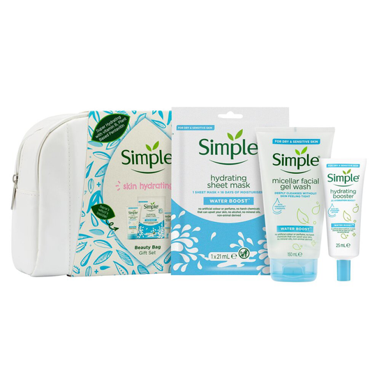 Simple WaterBoost Bag GiftSet with Face Wash, Mask & Hydrating Booster