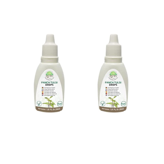 Aryan Panch Tulsi Drops, Control The Sugar Level, Improves Immunity, Relief in Cough-Cold-Mucus 30 ml (Pack of 2)
