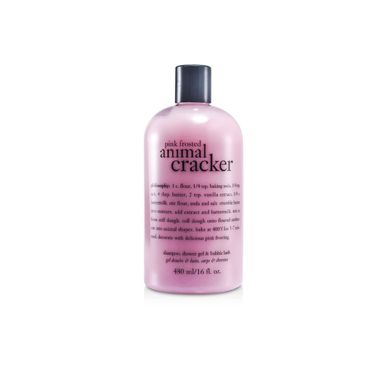 Philosophy Pink Frosted Animal Cracker Shampoo, Shower Gel & Bubble Bath 480ml/16oz