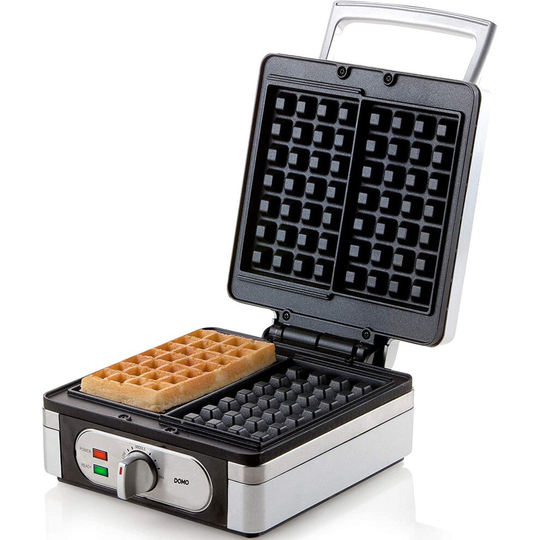 Domo DO9047W Waffle Maker, Stainless steel, 1400 W, Silver