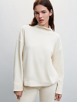 Mango Co-Ord Fine Knitted Top - Cream