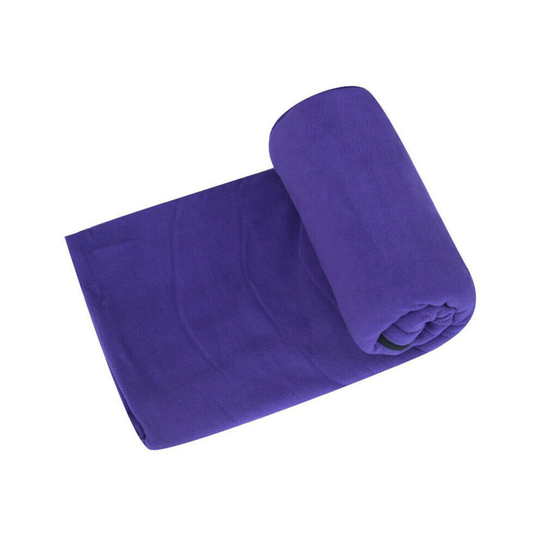 (Purple) Polar Soft Fleece Sleeping Bag Liner Blanket ZIP for Hiking Camping Wilderness.