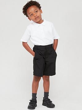 Everyday Boys 2 Pack School Shorts - Black, Black, Size Age: 10-11 Years