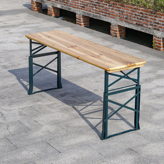 Outdoor Wooden Folding Beer Table Garden Furniture Height Adjustable